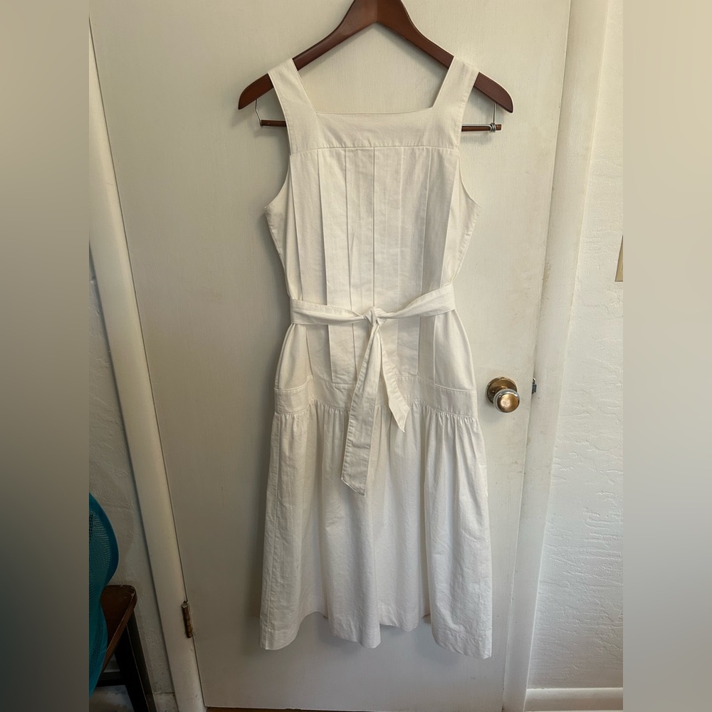 Vintage 80s Laura Ashley Dress White size 8 Drop Waist Kentucky Derby graduation